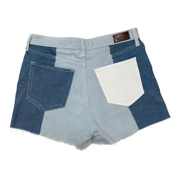 Hollister Patchwork Jean Shorts Ultra High Rise Mom Shorts Retro 90s Y2K SZ 9/29 - Picture 2 of 5